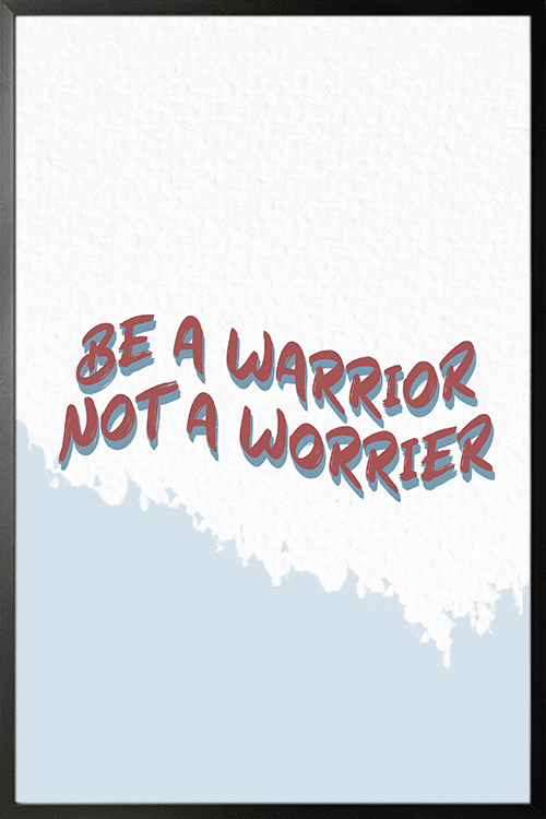 Warrior poster in black frame