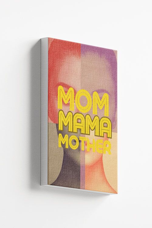 Mother in different color filter canvas